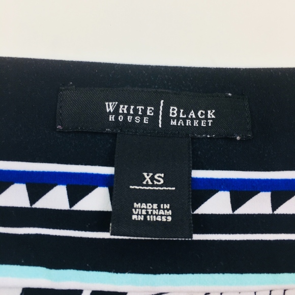 WHBM Blue Floral Boat Neck Shift Dress Womans XS - Picture 5 of 7